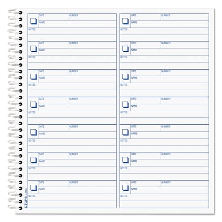 Tops Voice Mail Log Book, 8.5x8-1/4 44165